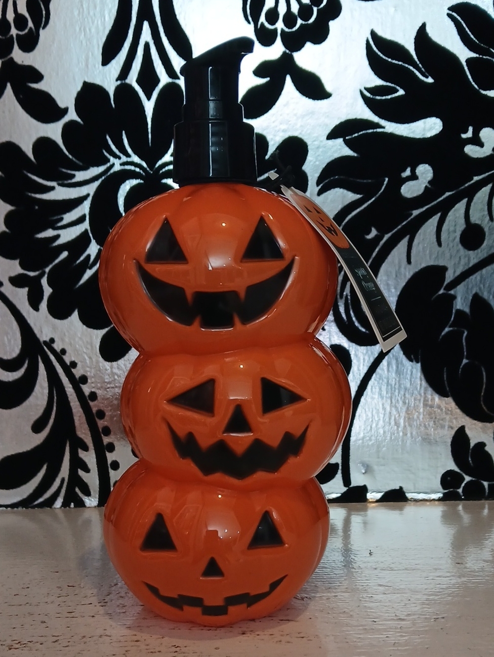 Orange Halloween Pumpkin Stack Foaming Soap Dispenser